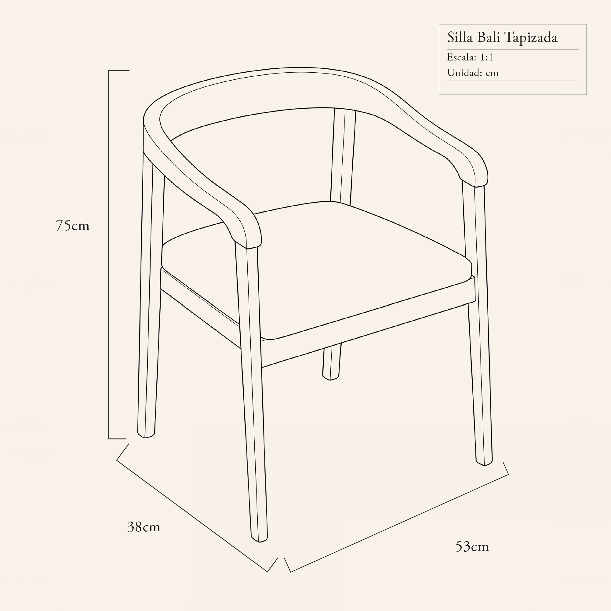 Silla Bali - Tapizada - Imagen 4