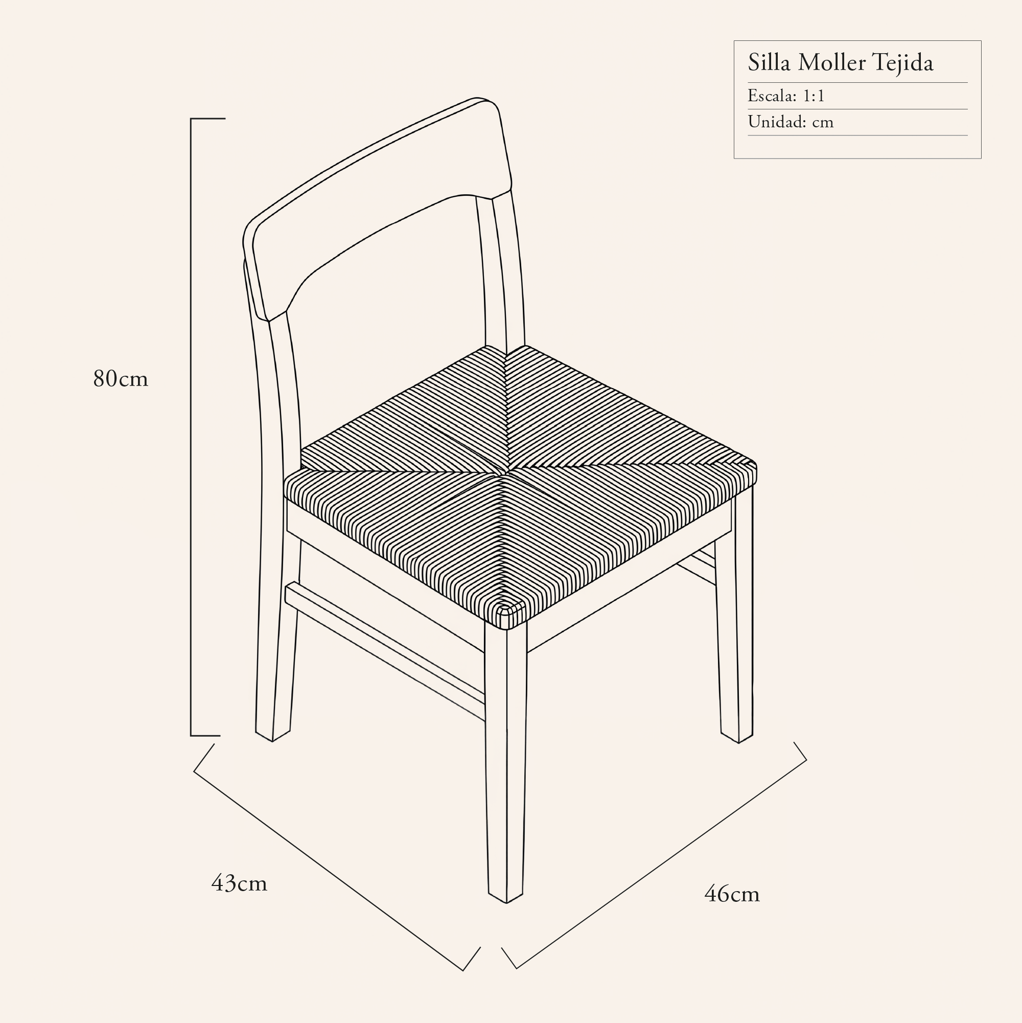 Silla Moller - Tejida - Imagen 4
