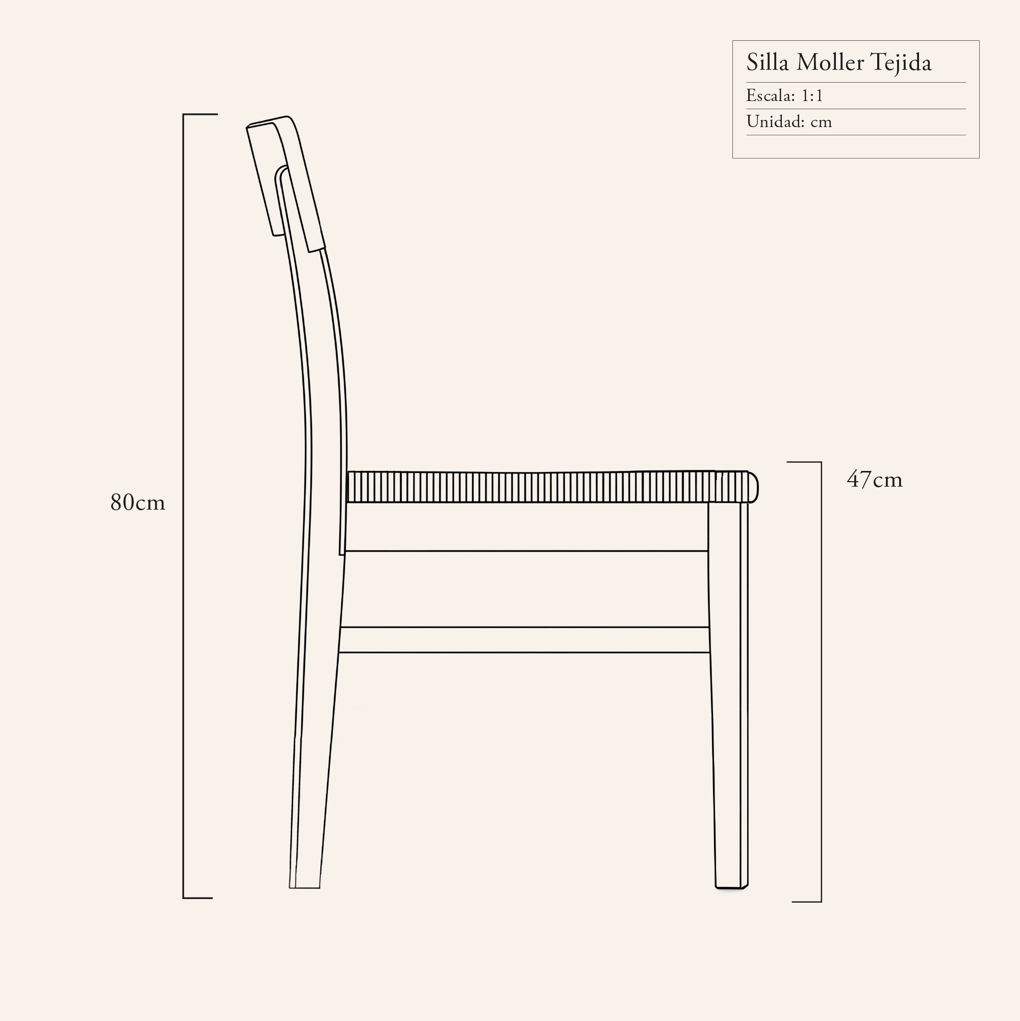 Silla Moller - Tejida - Imagen 5
