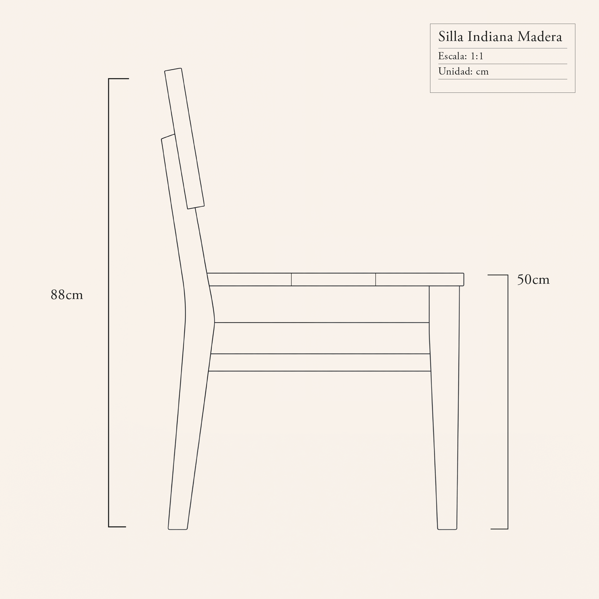 Silla Indiana - Madera - Imagen 5